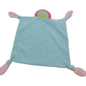 Stephen Joseph Blue Pink Rainbow Security Blanket Lovey Knotted plush